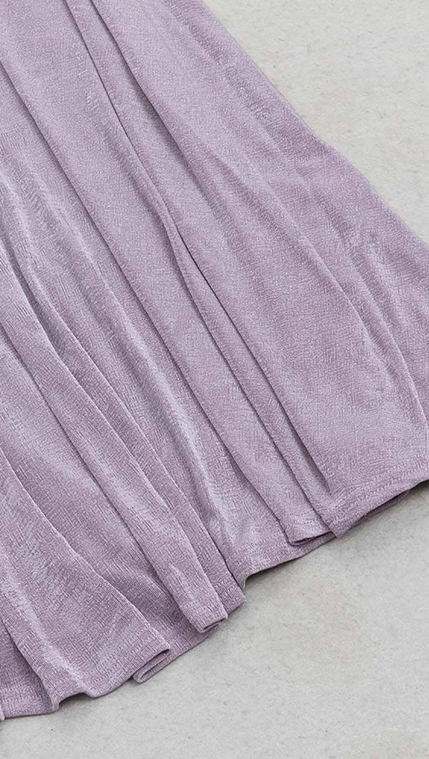 AIIZIE PLUS OFF SHOULDER MIDI DRESS IN PURPLE - product image