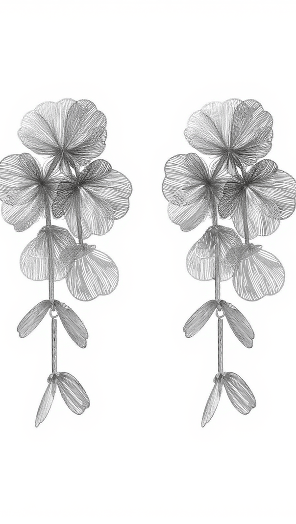 AIIZIE FRANCESCA FLOWER DROP EARRINGS - product image