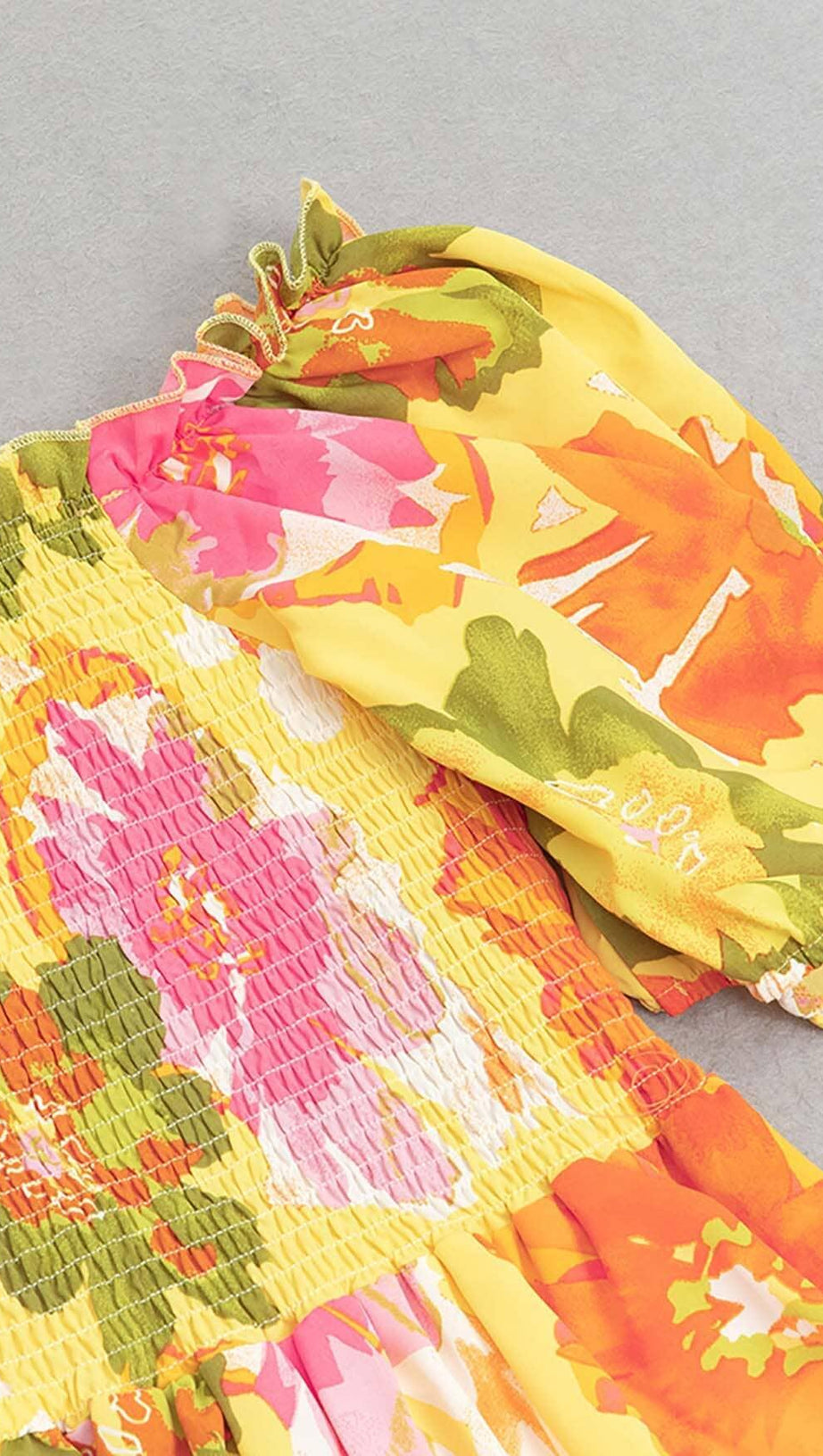 PLUS SIZE FLORAL PRINT MIDI DRESS IN MULTICOLOR