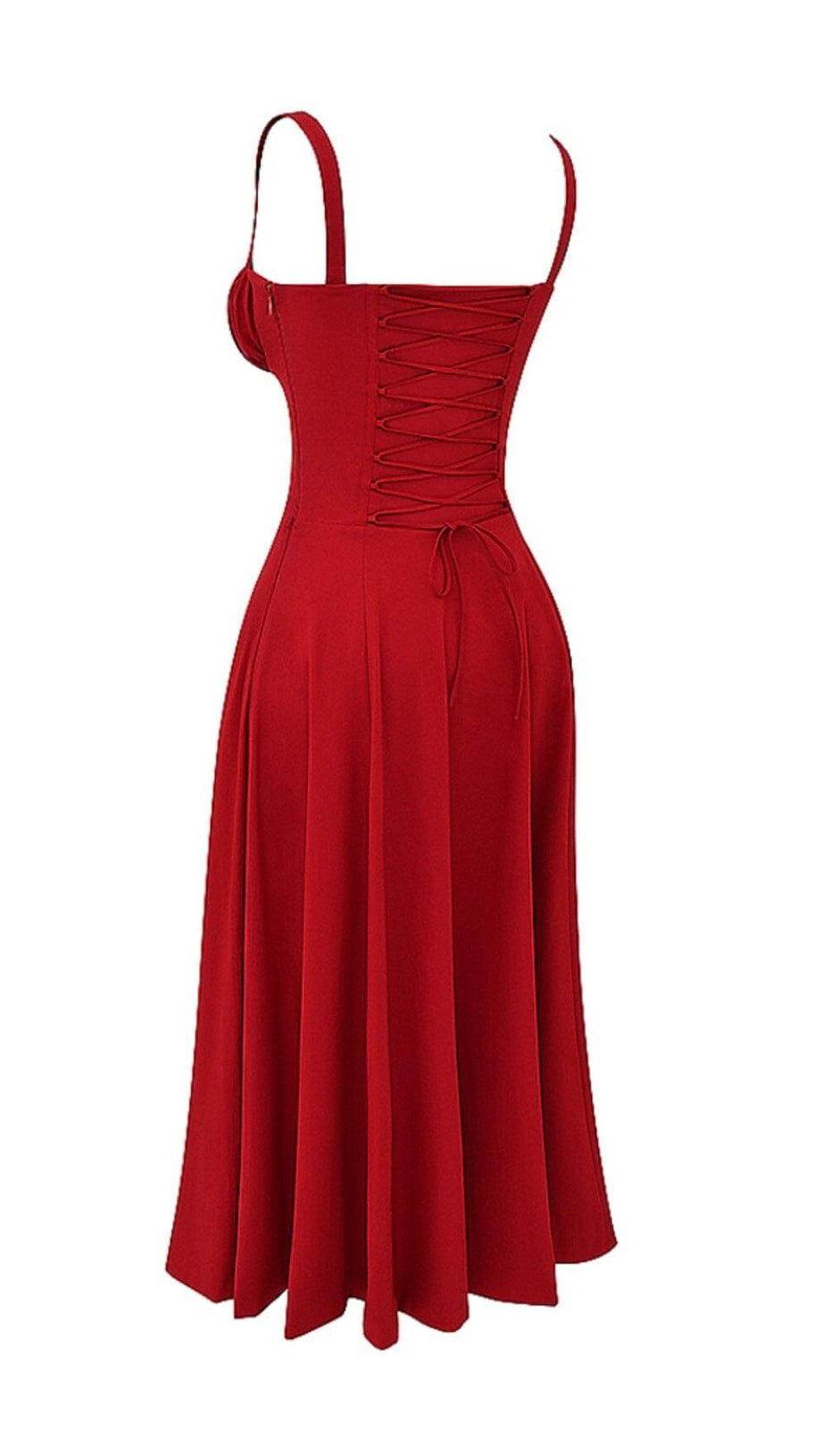 RED ROSE BUSTIER SUNDRESS