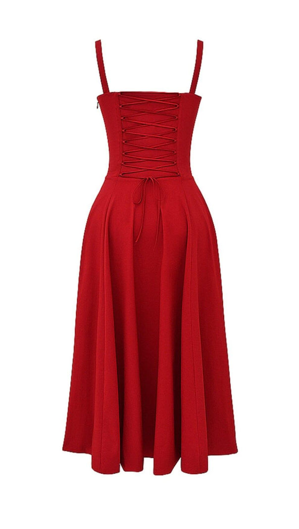 AIIZIE RED ROSE BUSTIER SUNDRESS - product image