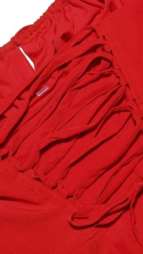 RED ROSE BUSTIER SUNDRESS