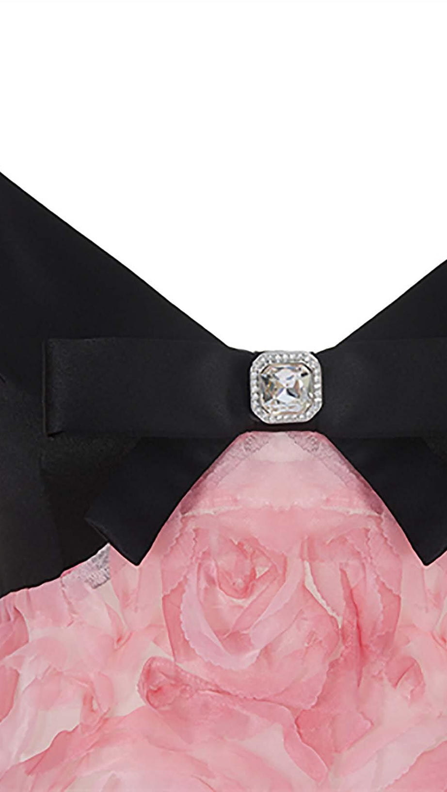 ROSE APPLIQUÉD SPAGHETTI MAXI DRESS IN PINK