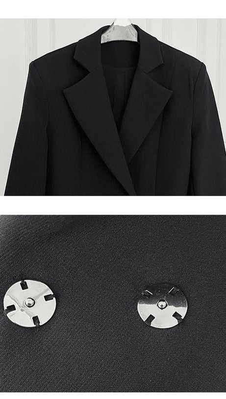 VELVET FEATHER-TRIM JACKET IN BLACK