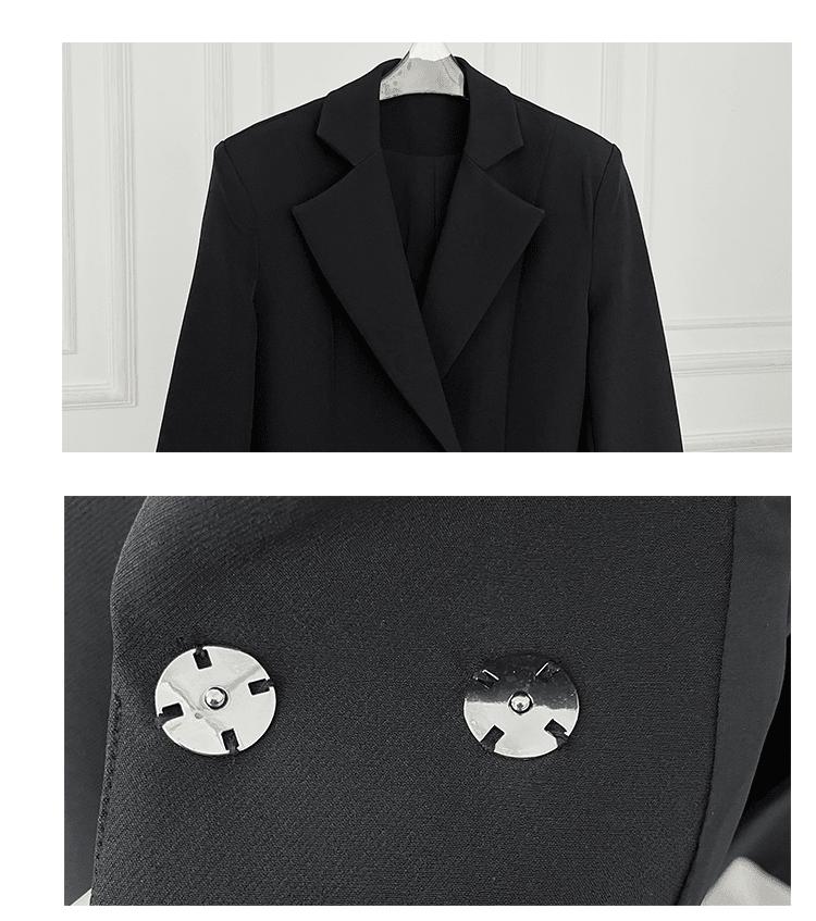 AIIZIE VELVET FEATHER-TRIM JACKET IN BLACK - product image