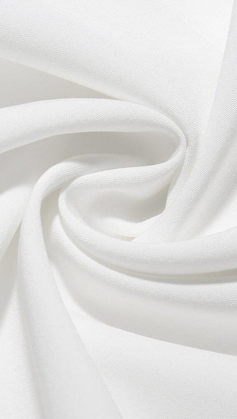 WHITE LACE TRIM MINI DRESS