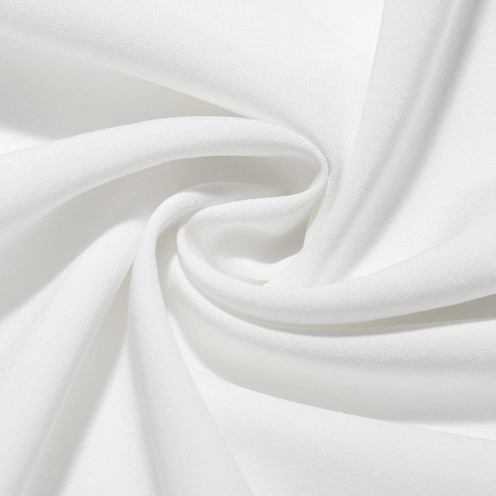 MINI ABITO CON BORDI IN PIZZO BIANCO