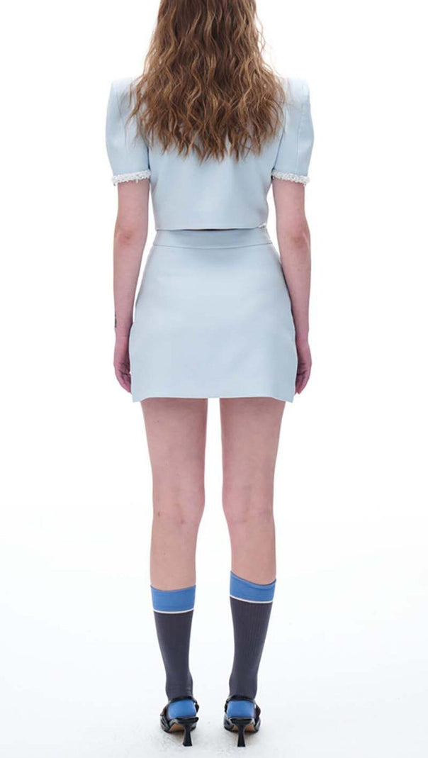 AIIZIE CRYSTAL TRIM TWO PIECE SET IN SKY BLUE - product image