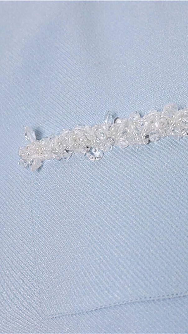 AIIZIE CRYSTAL TRIM TWO PIECE SET IN SKY BLUE - product image