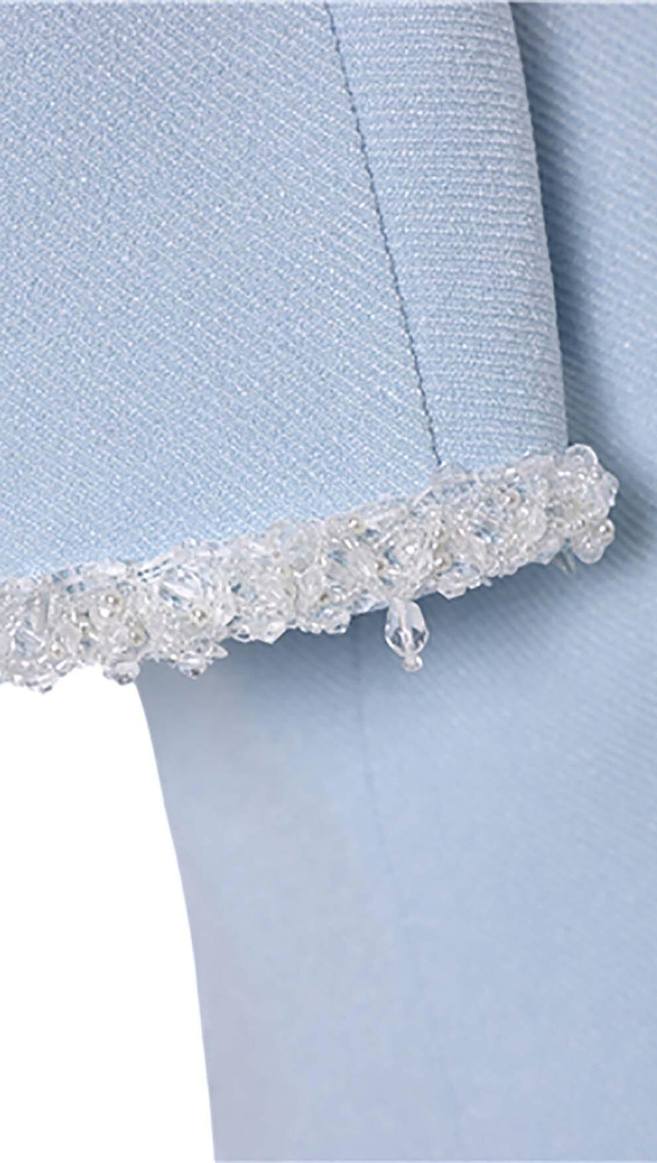 CRYSTAL TRIM TWO PIECE SET IN SKY BLUE