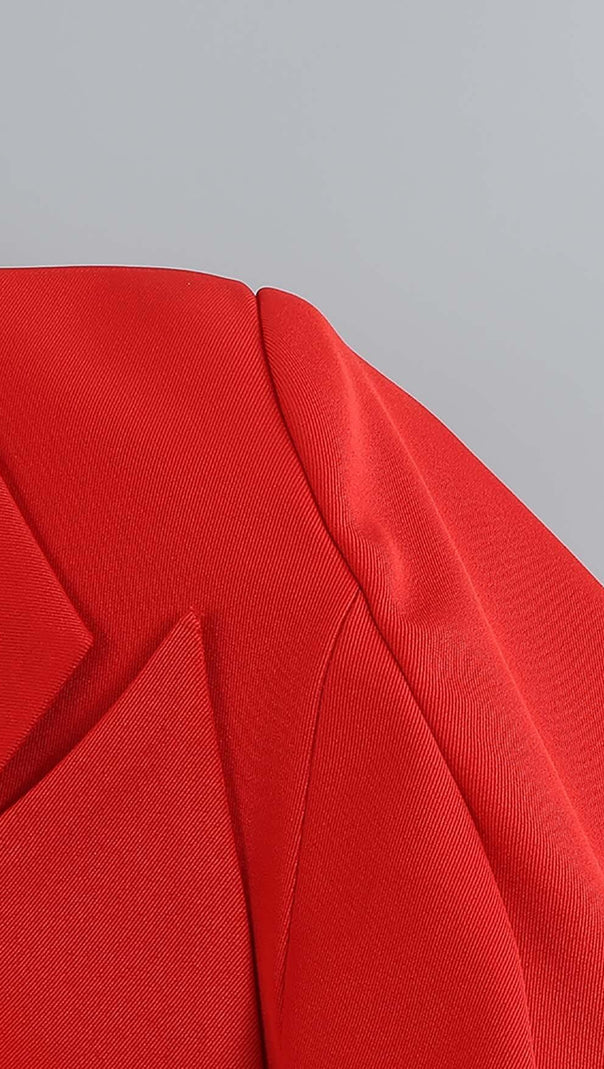 AIIZIE CUTOUT BACKLESS THREE PIECE SET IN RED - product image