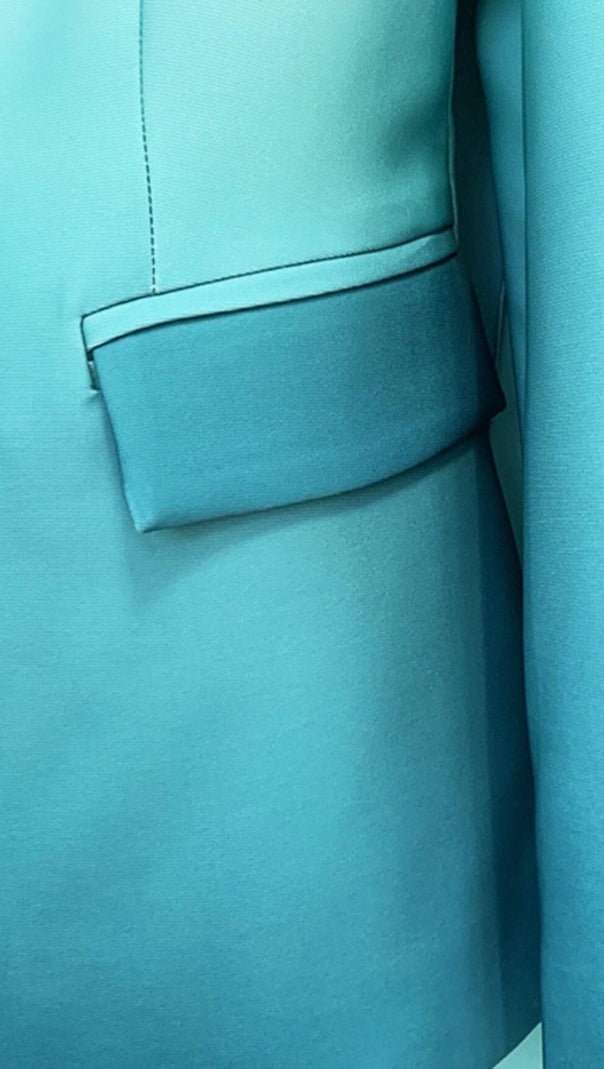 AIIZIE FLARE TROUSERS JACKET SUIT IN OMBRE GREEN - product image
