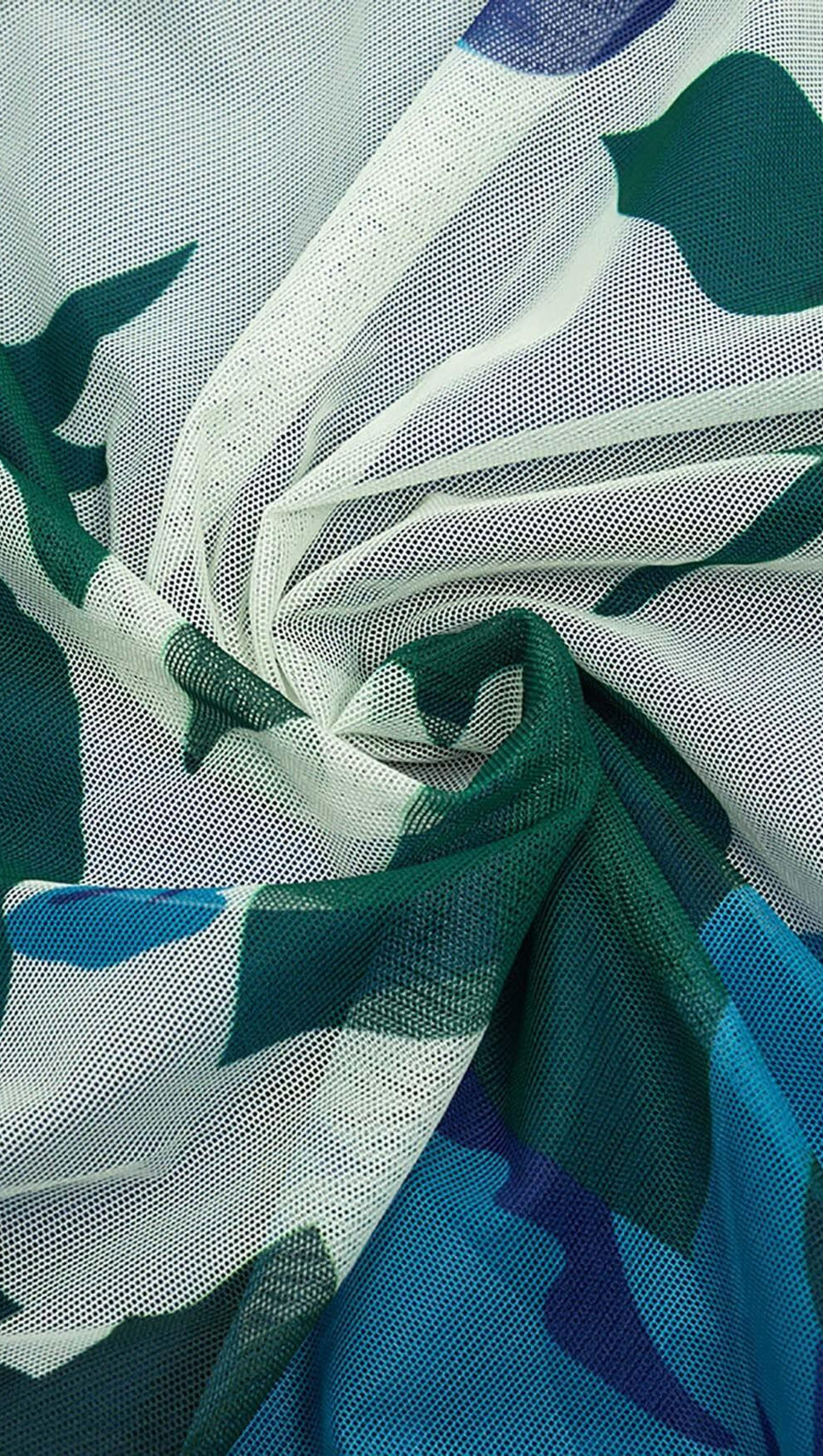 MINI ABITO BLU CON STAMPA FLOREALE E RUCHES