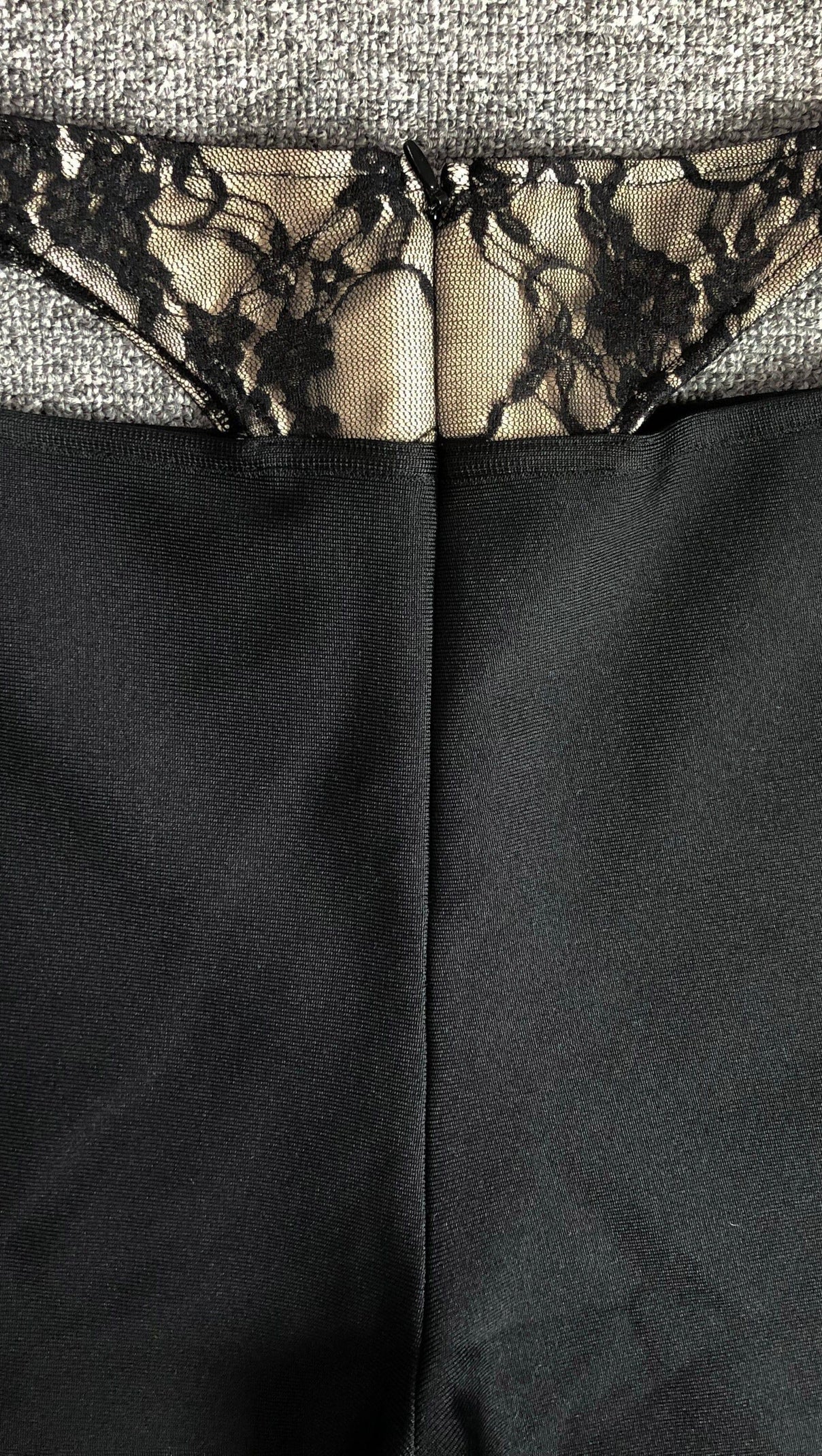 AIIZIE LACE CUTOUT FLARE TWO PIECE SET IN BLACK - product image
