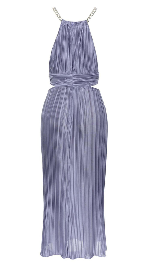 AIIZIE MOCK-NECK SLEEVELESS BELTED MIDI DRESS - product image