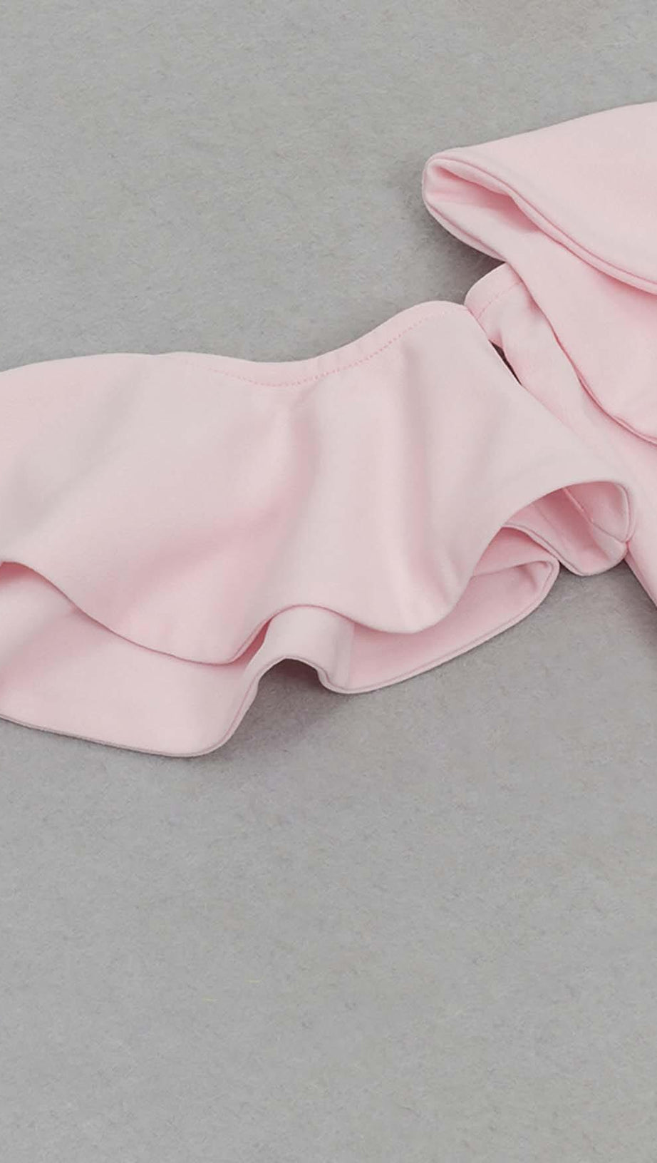 ONE SHOULDER RUFFLE TRIM MIDI DRESS IN PINK