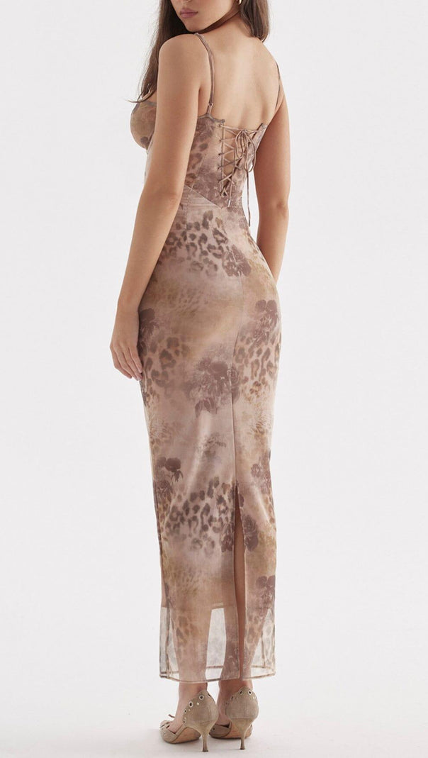 AIIZIE CREAM FLORAL PRINT MAXI DRESS - product image