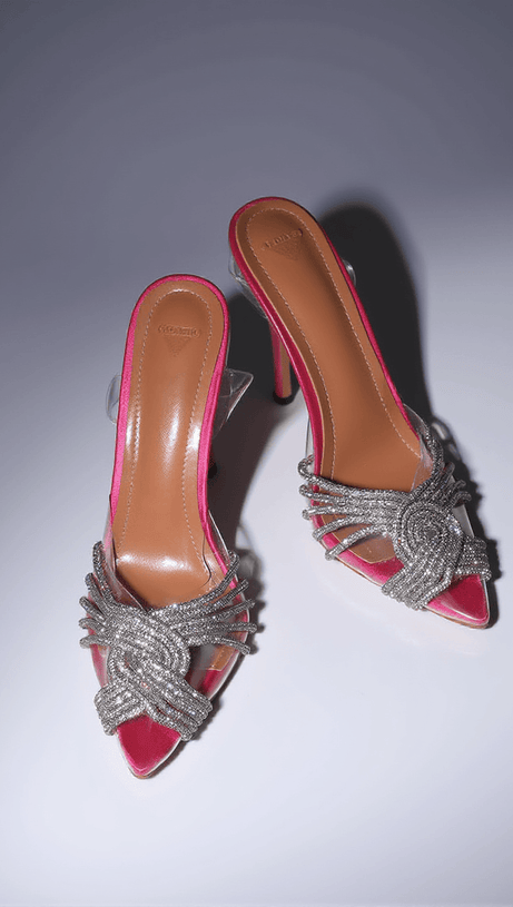 Lumi – Sandalen mit Kristallverzierung in Pink