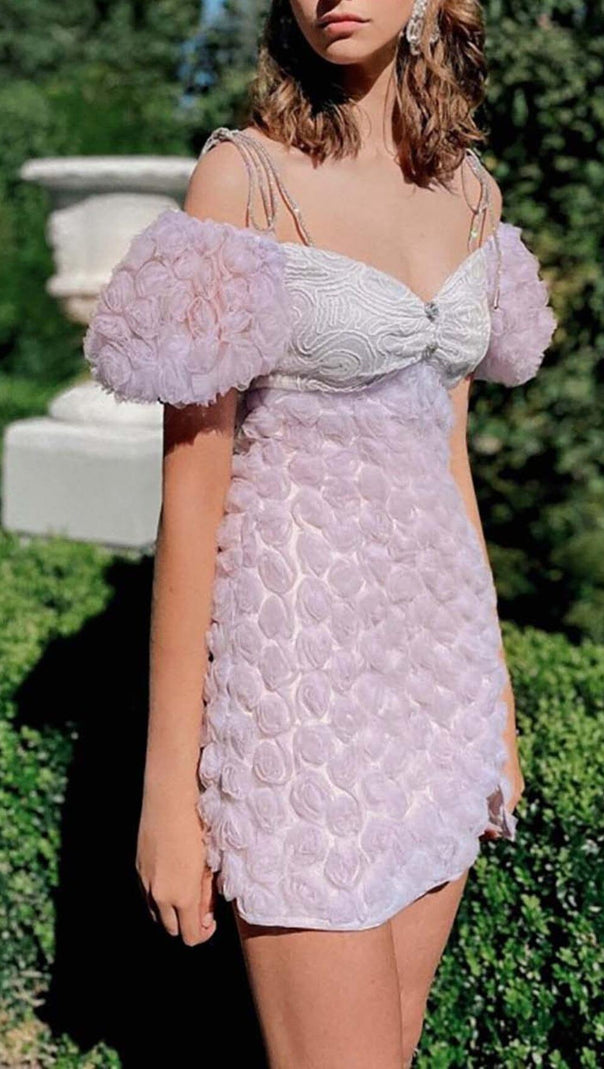 AIIZIE ROSE EMBELLISHED MINI DRESS IN LILAC - product image