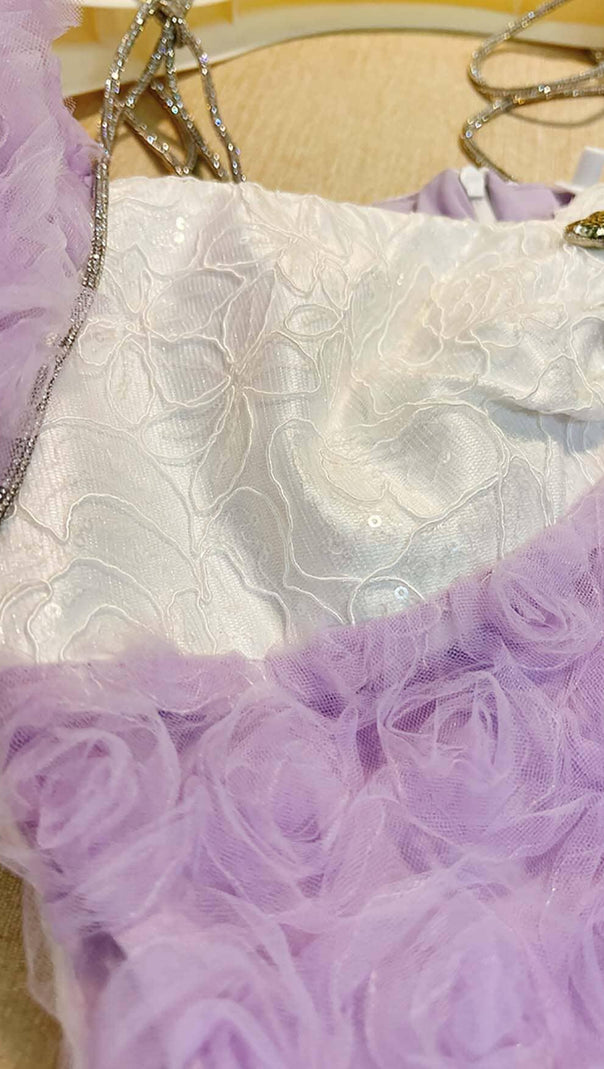 AIIZIE ROSE EMBELLISHED MINI DRESS IN LILAC - product image