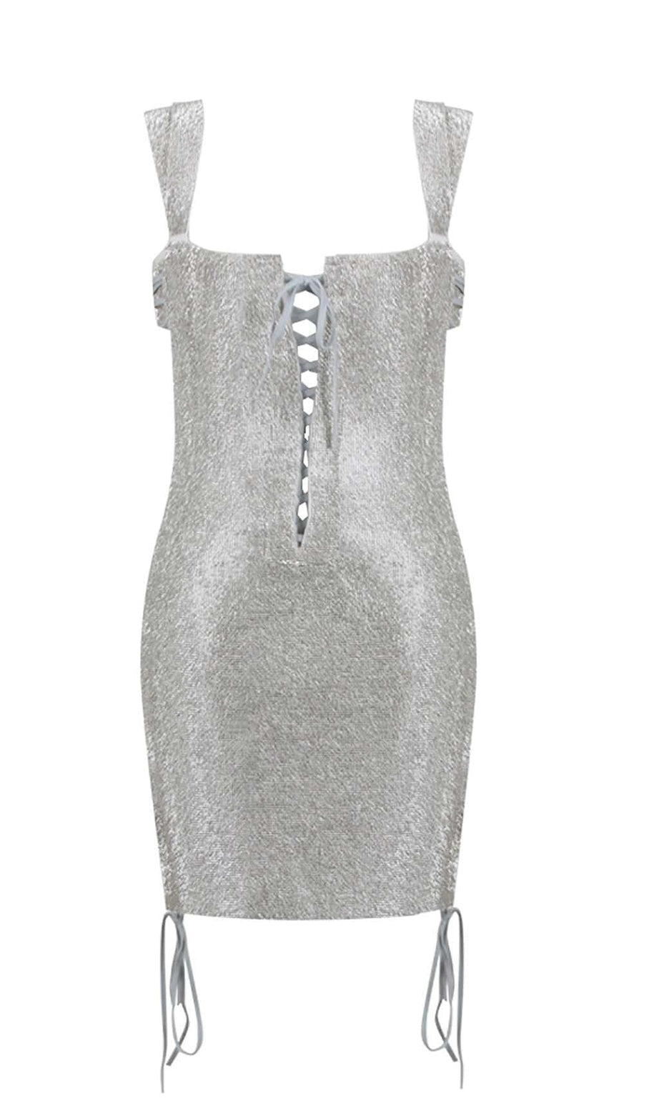 SEQUINED GLISTENING STRAPPY MINI DRESS