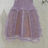 SLEEVELESS LACE A-LINE MINI DRESS IN LILAC