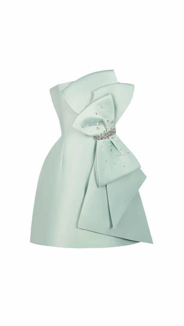 AIIZIE STRAPLESS BOW MINI DRESS - product image