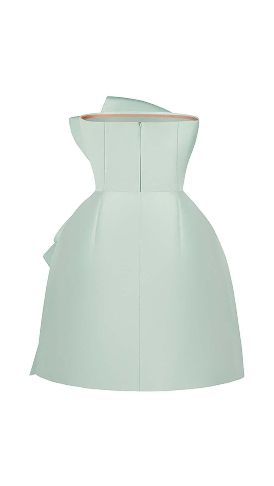 TRÄGERLOSES MINIKLEID MIT SCHLEIFE