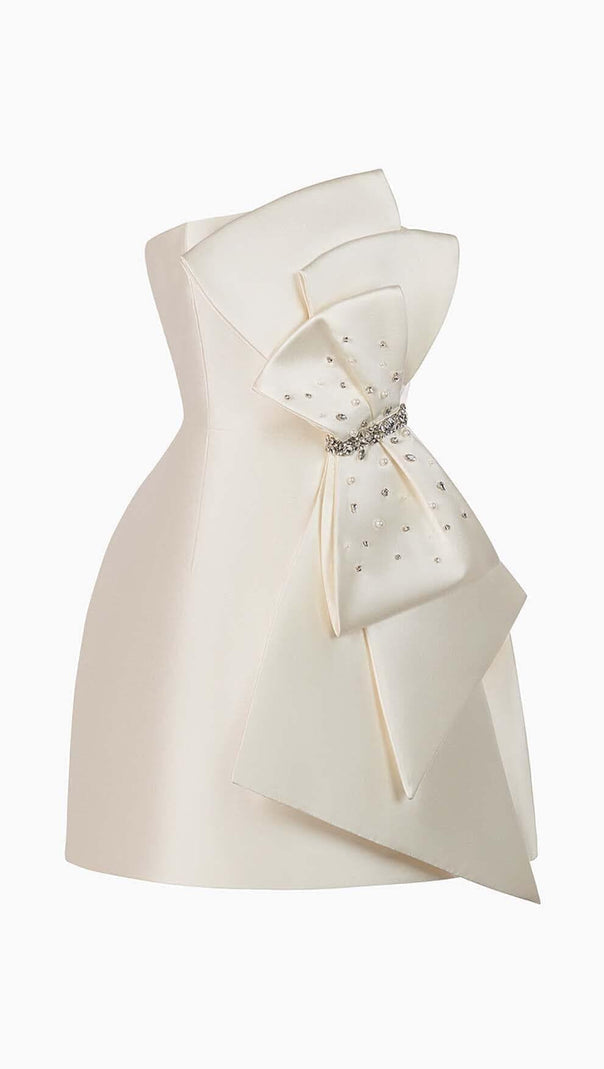 AIIZIE STRAPLESS BOW MINI DRESS - product image
