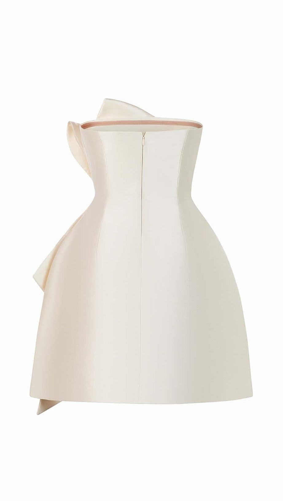 TRÄGERLOSES MINIKLEID MIT SCHLEIFE