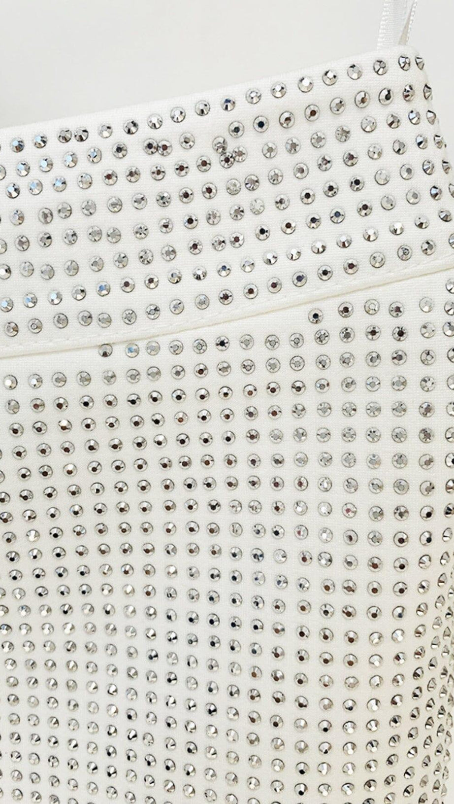 STRIPED RHINESTONE TWO PIECE SET IN SLIVER