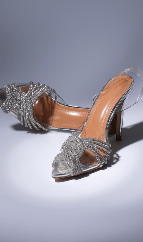 Lumi Crystal Embellished Sandals In Silver