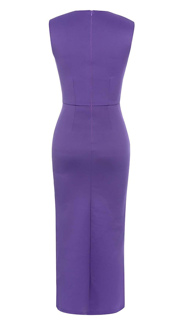 AIIZIE TWIST FRONT CUT OUT MAXI DRESS IN PURPLE - product image
