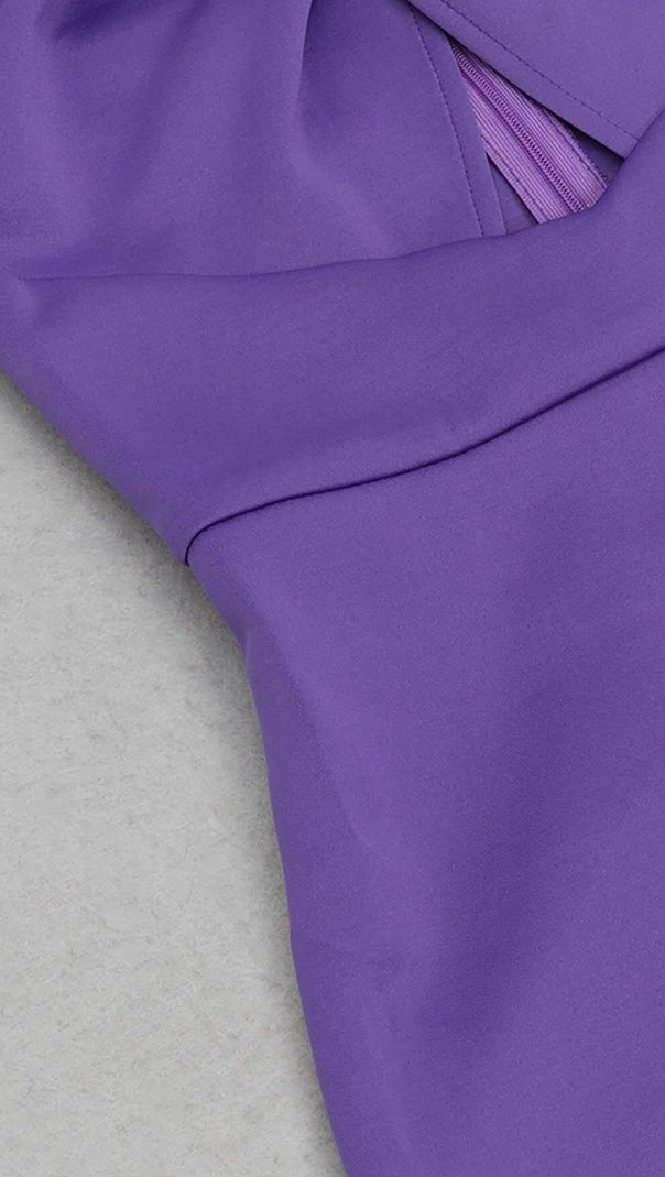 AIIZIE TWIST FRONT CUT OUT MAXI DRESS IN PURPLE - product image