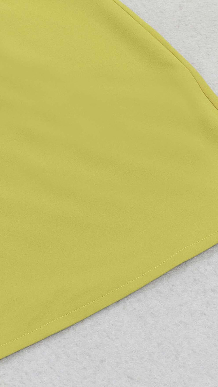 ASYMMETRICAL NECK RUFFLE MINI DRESS IN GREEN