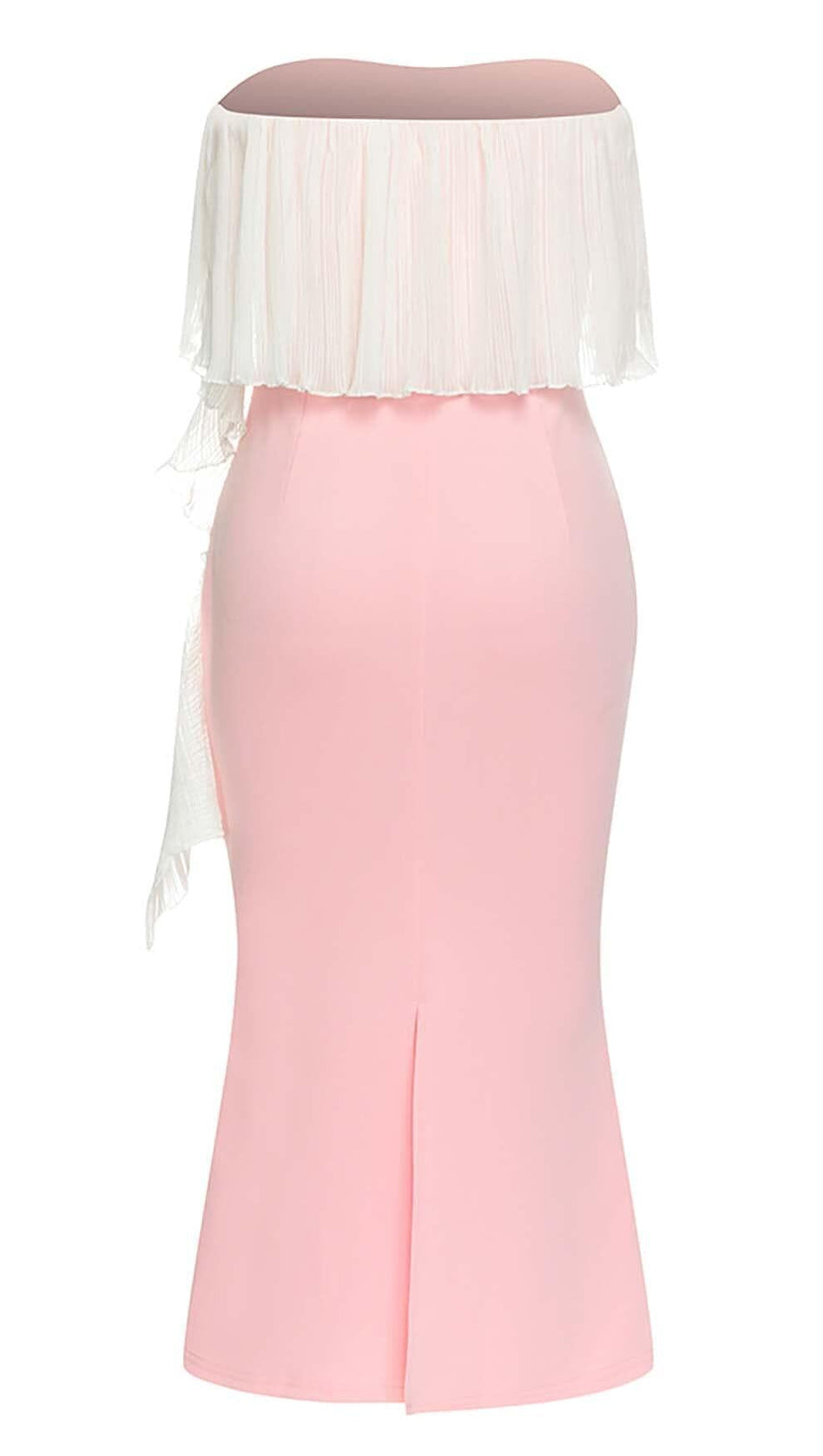 BANDEAU MERMAID MIDI DRESS IN PINK