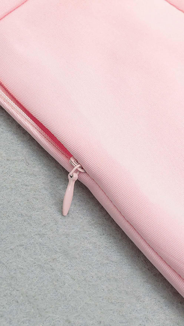 AIIZIE BANDEAU MERMAID MIDI DRESS IN PINK - product image