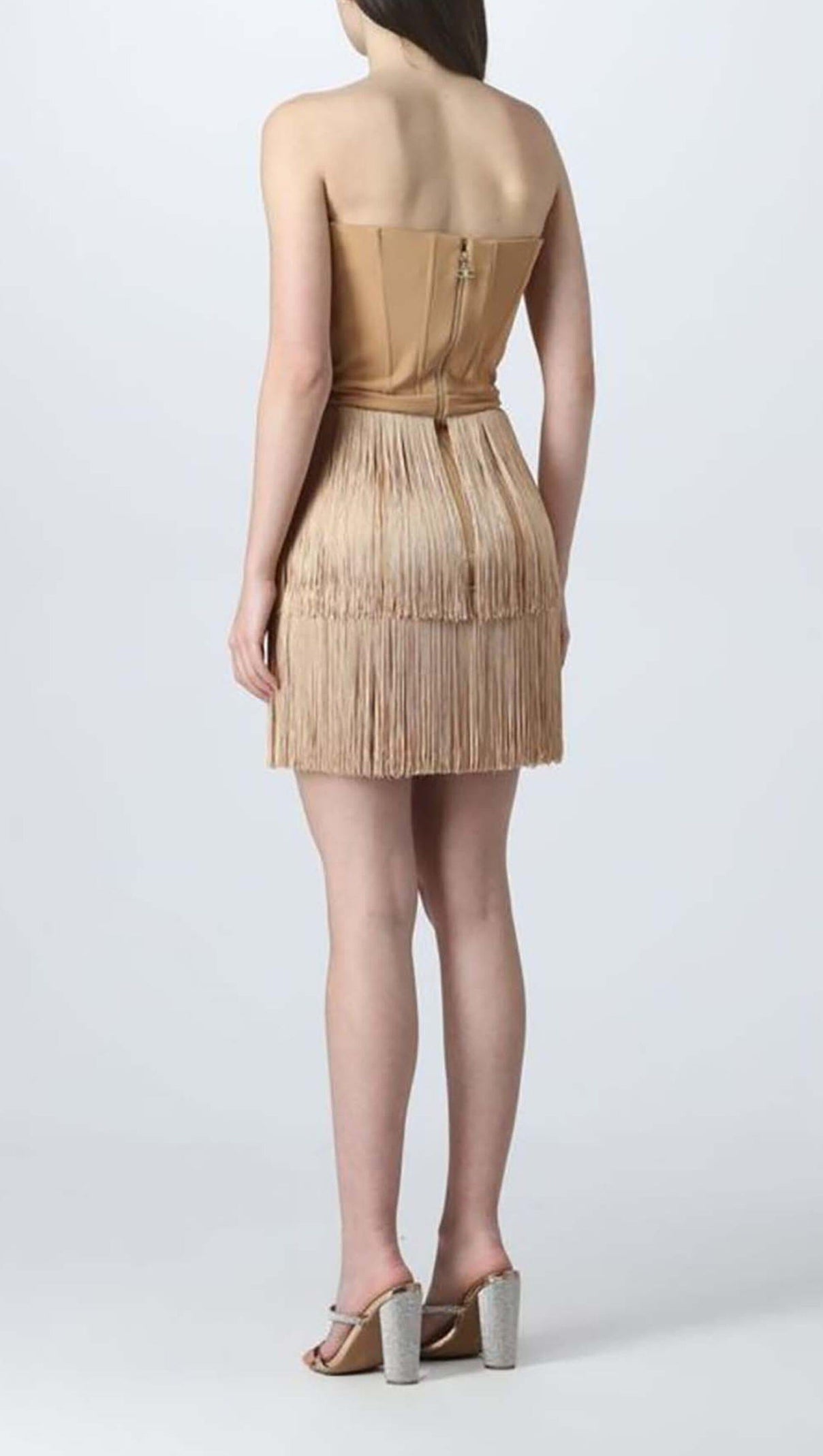 AIIZIE BANDEAU TASSEL MINI DRESS - product image