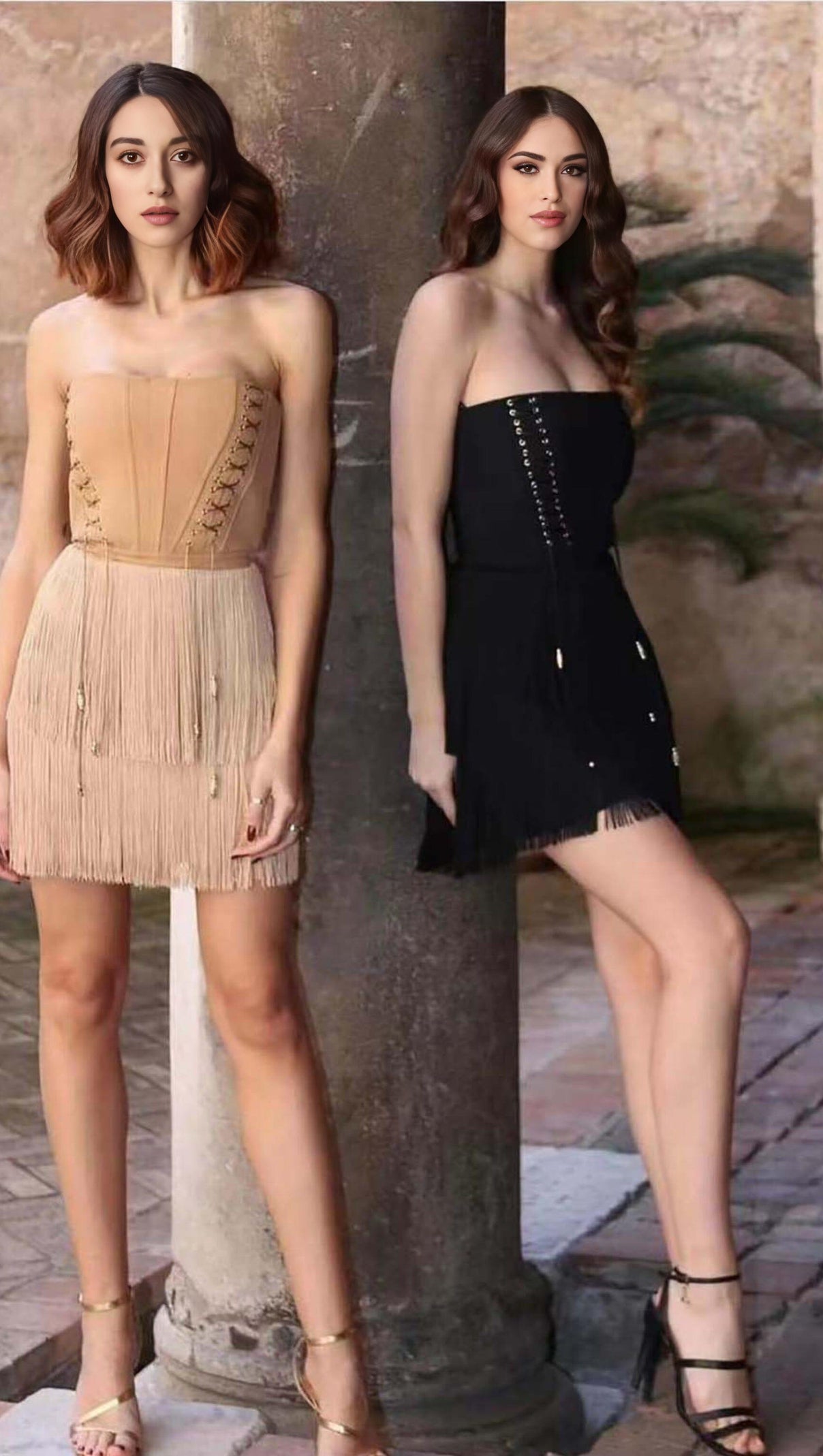 AIIZIE BANDEAU TASSEL MINI DRESS - product image