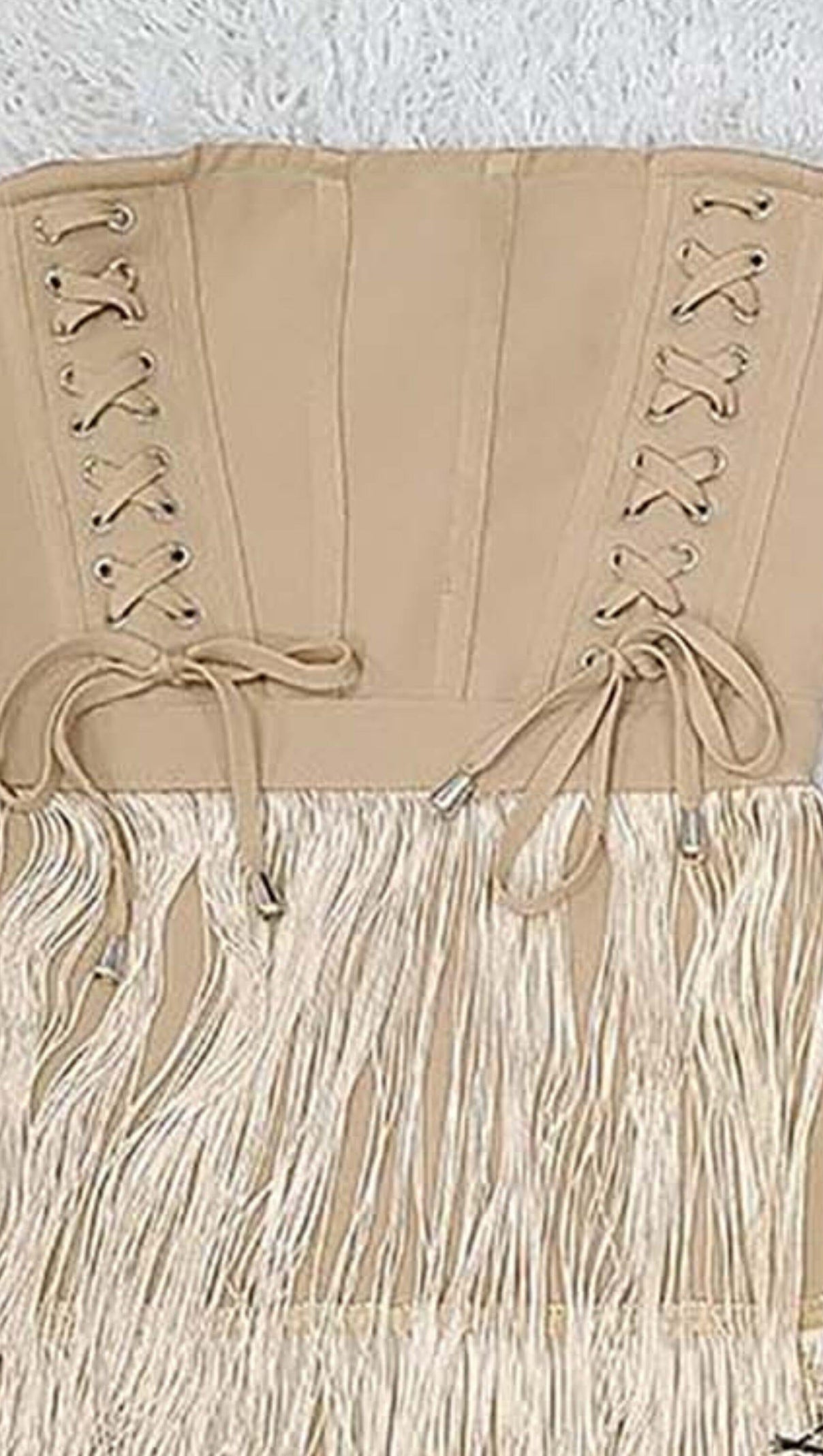 AIIZIE BANDEAU TASSEL MINI DRESS - product image