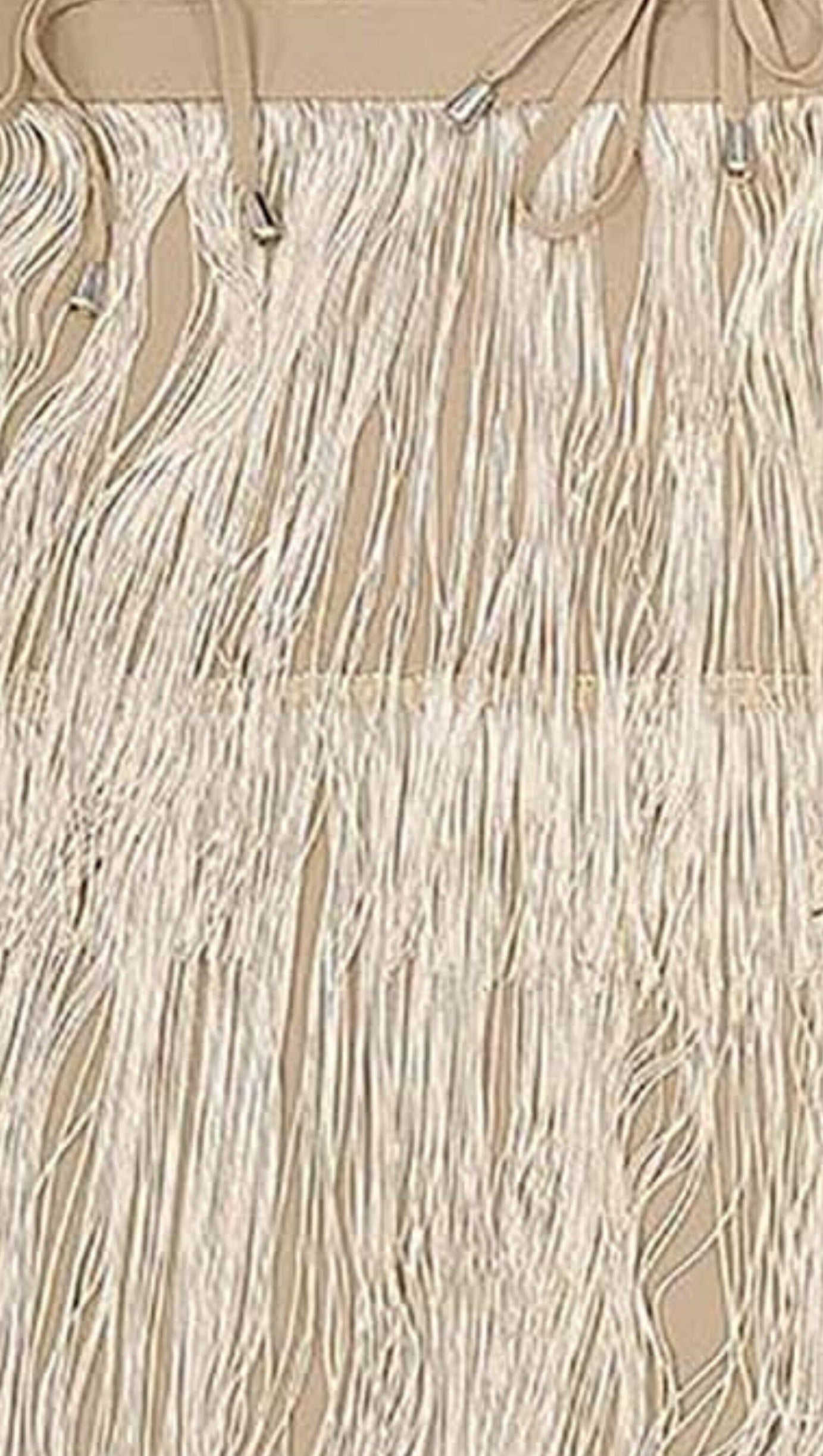 BANDEAU TASSEL MINI DRESS