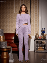 Linnet Knit Lounge Pants In Purple