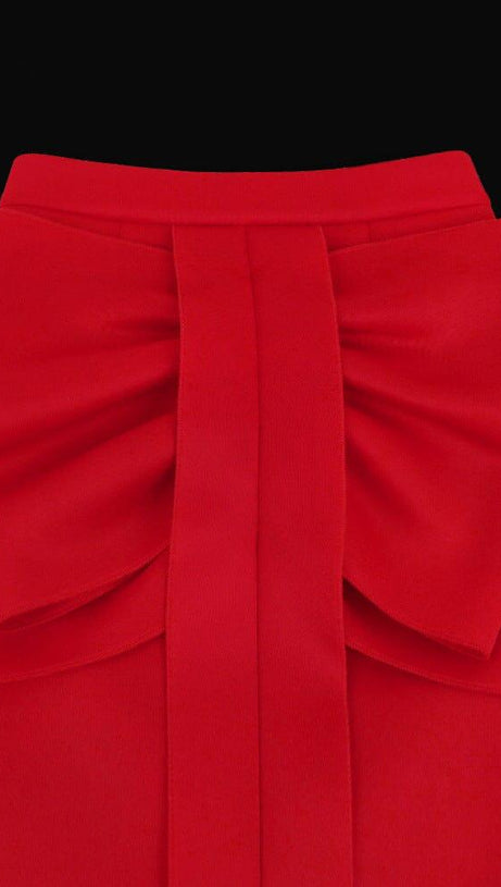 BOW EMBELLSHIED SKIRT SET