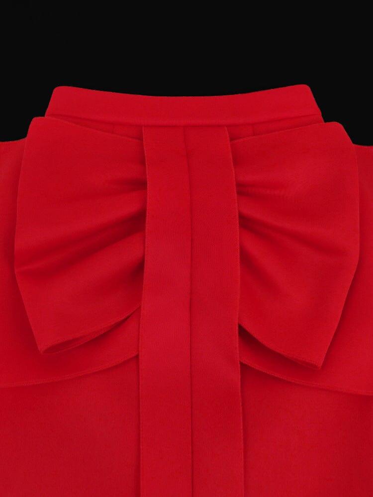 AIIZIE BOW EMBELLSHIED SKIRT SET - product image