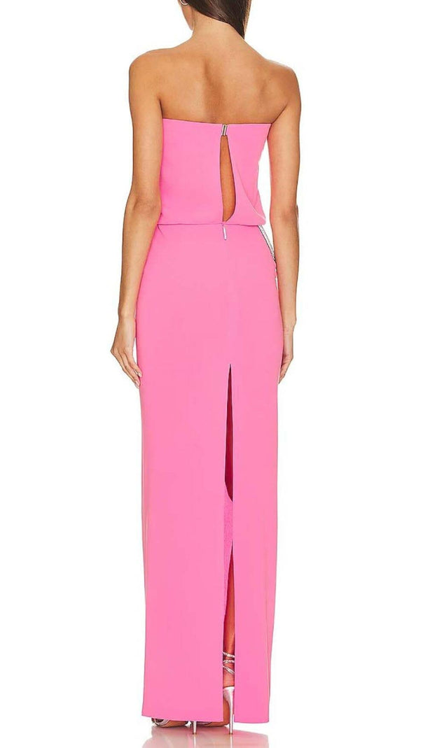 AIIZIE CUTOUT STRAPLESS MAXI DRESS IN PINK - product image