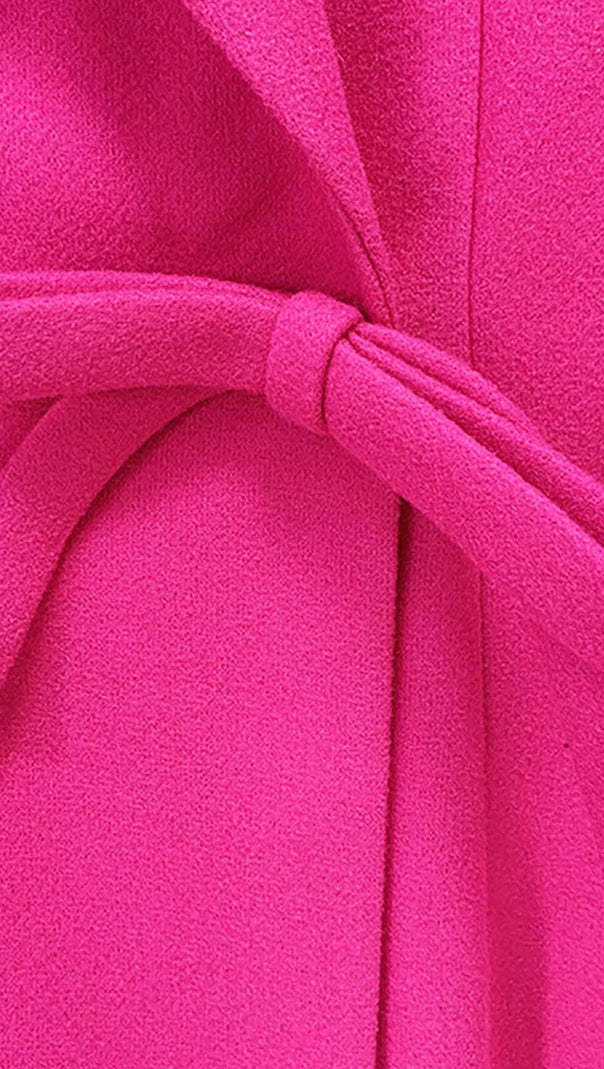 AIIZIE DOUBLE WOOL BLEND LONG COAT IN PINK - product image
