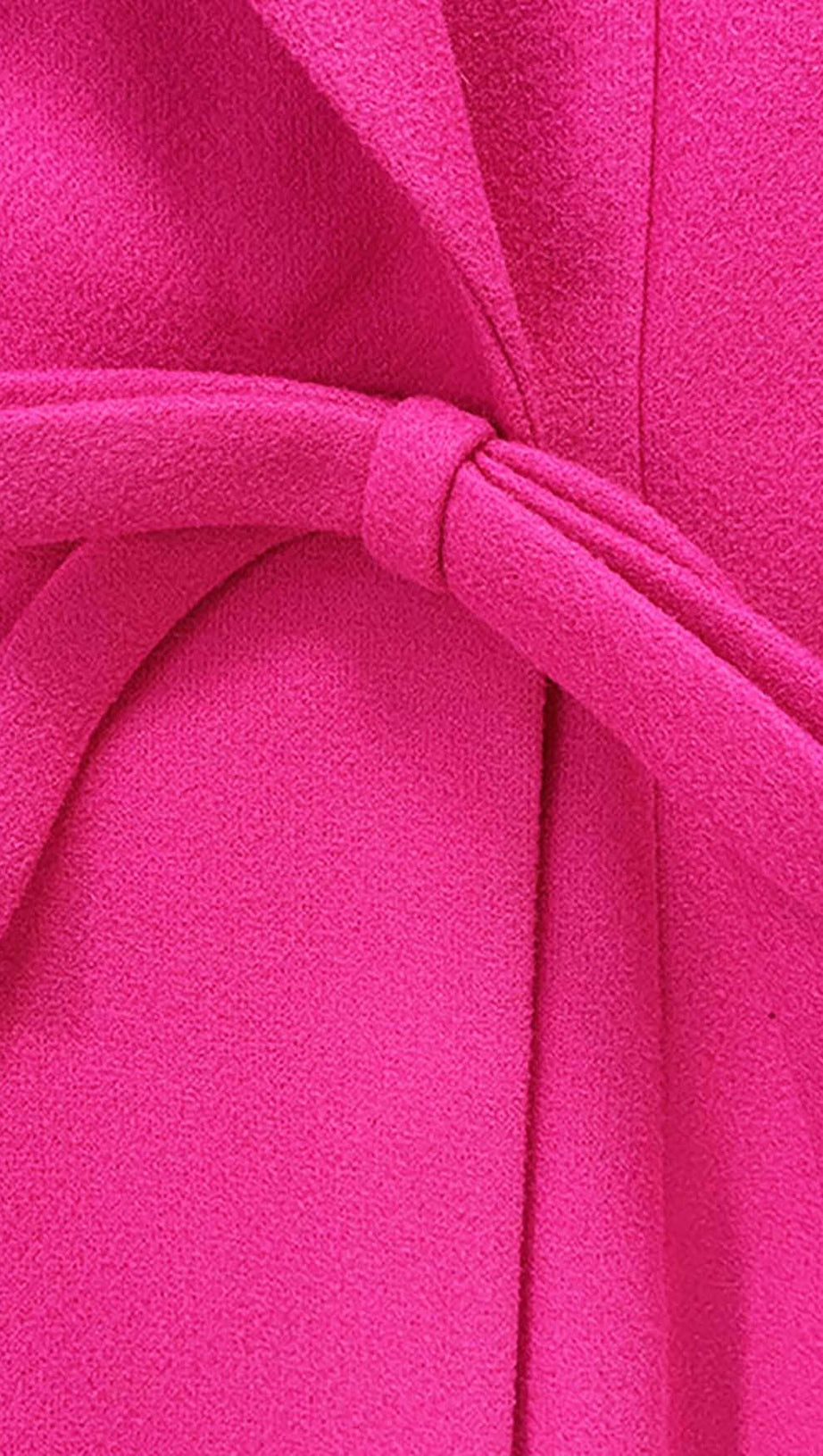 DOUBLE WOOL BLEND LONG COAT IN PINK