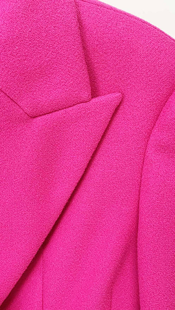 AIIZIE DOUBLE WOOL BLEND LONG COAT IN PINK - product image