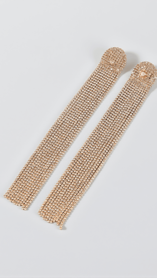 AIIZIE NOLA MULTI DIAMANTE TASSEL EARRINGS - product image