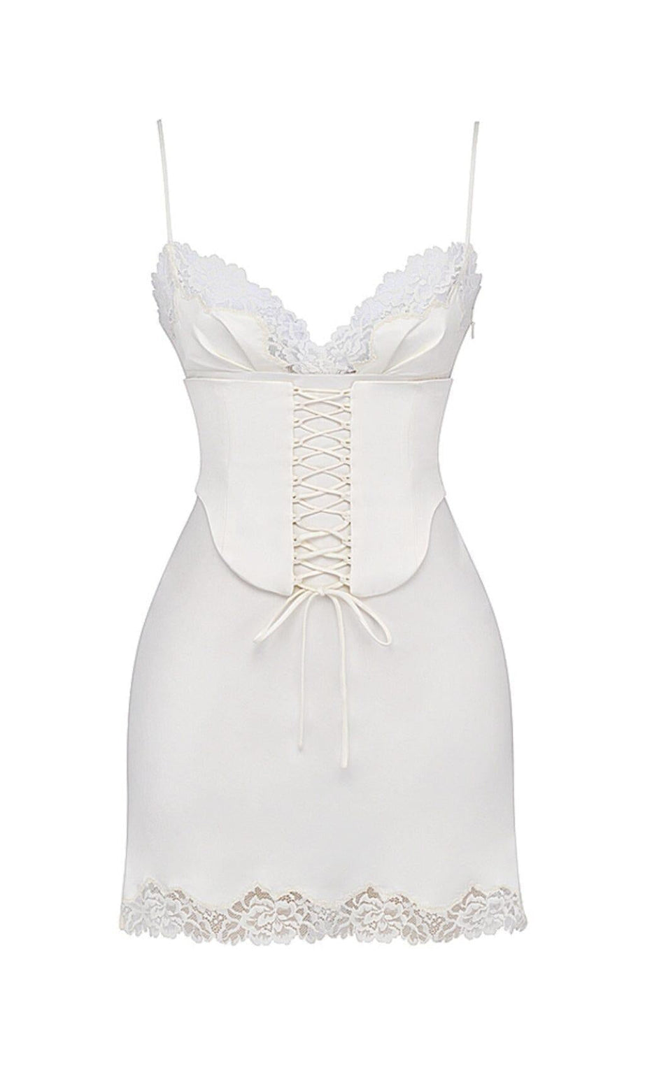 IVORY SATIN SLIP DRESS